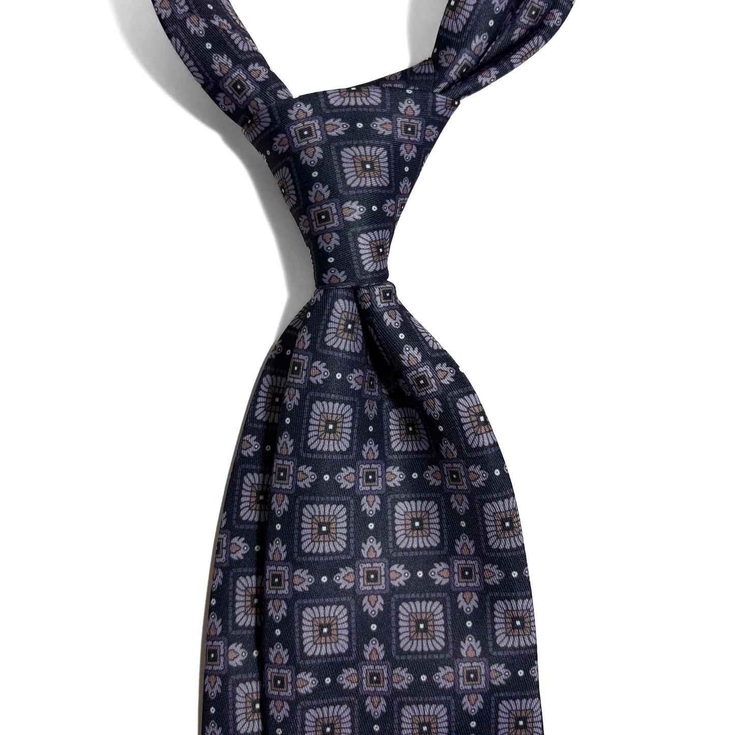 Gray Geometric Printed Tie