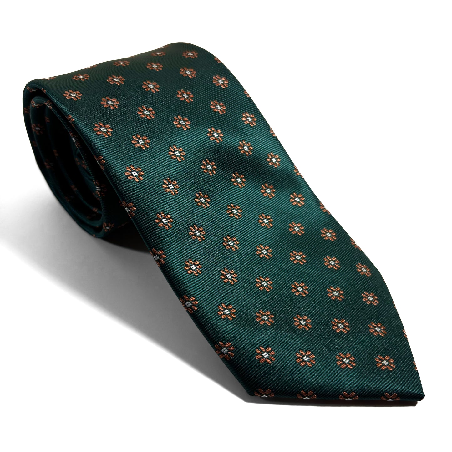 Forest Green Floral Jacquard Tie