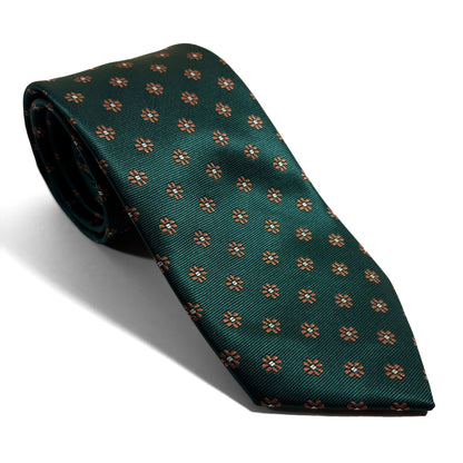 Forest Green Floral Jacquard Tie