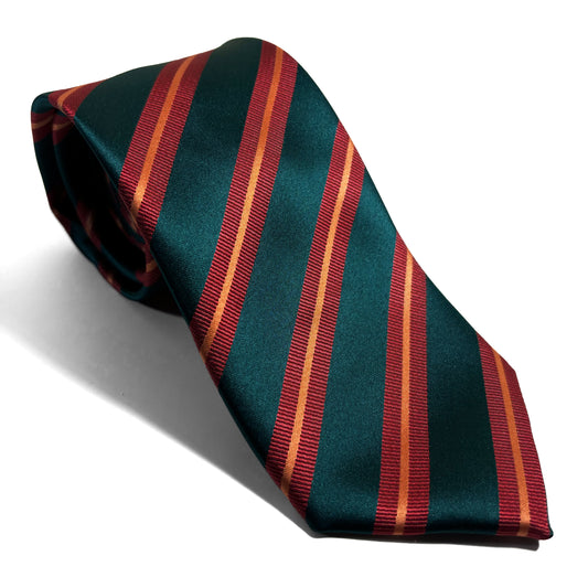 Green & Orange Striped Tie