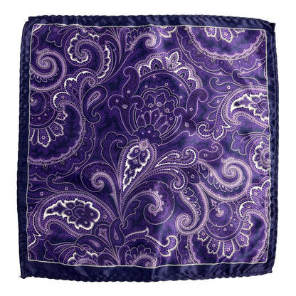 Purple Paisley Pocket Square