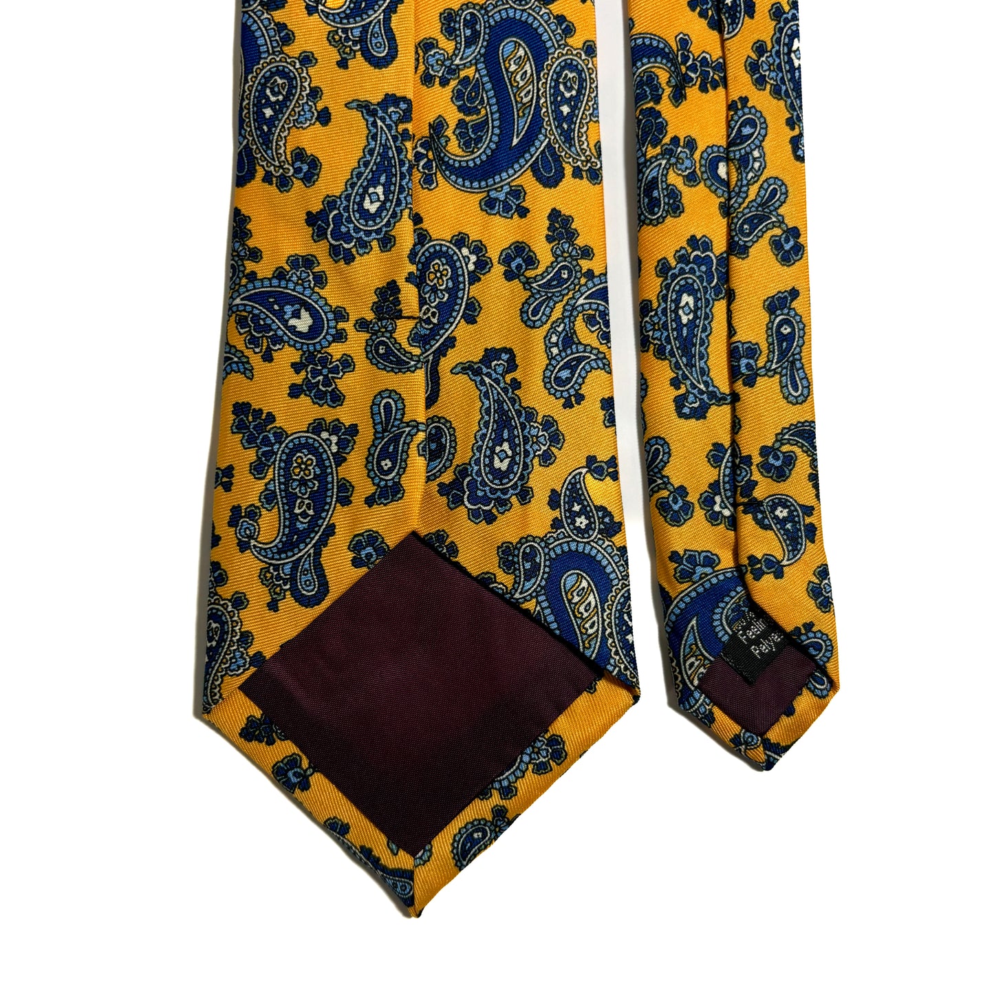 Yellow Paisley Printed Tie