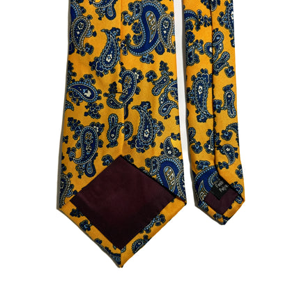 Yellow Paisley Printed Tie