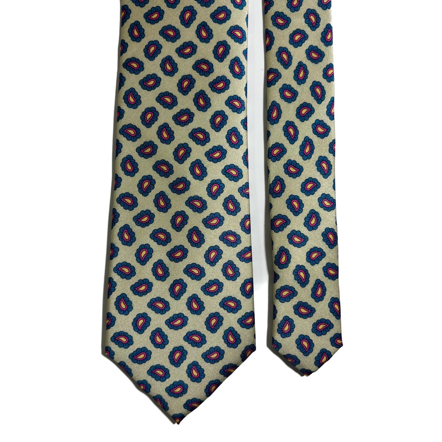 Sage Green Floral Paisley Printed Tie