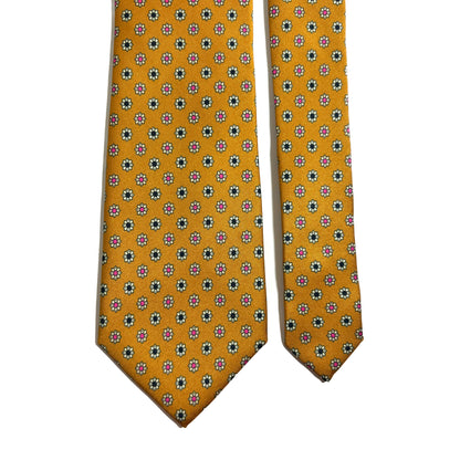 Yellow Floral Printed Tie