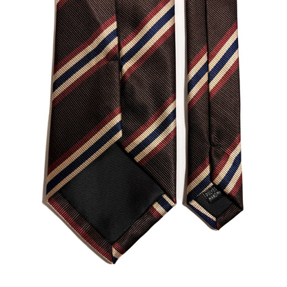 Brown Striped Repp Tie