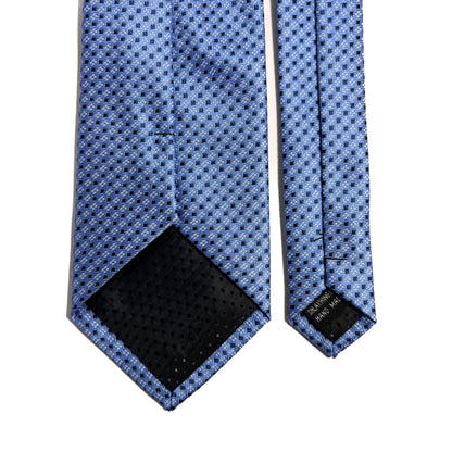 Light Blue Micro-Check Jacquard Tie