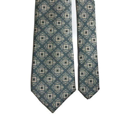 Sage Green Geometric Printed Tie