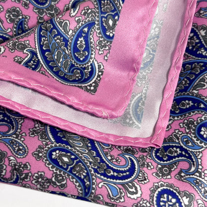 Pink Paisley Pocket Square