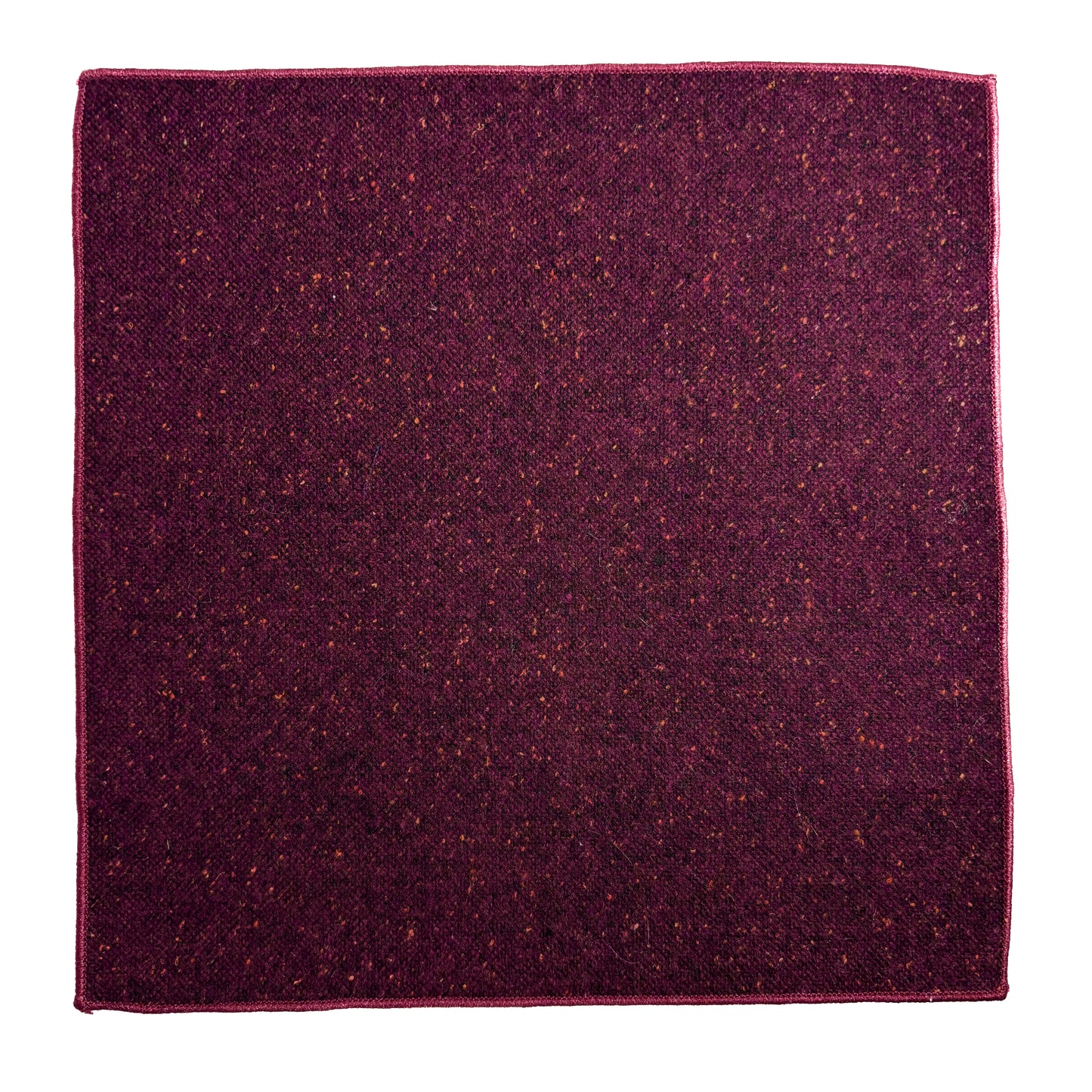 Burgundy Fleck Wool Pocket Square