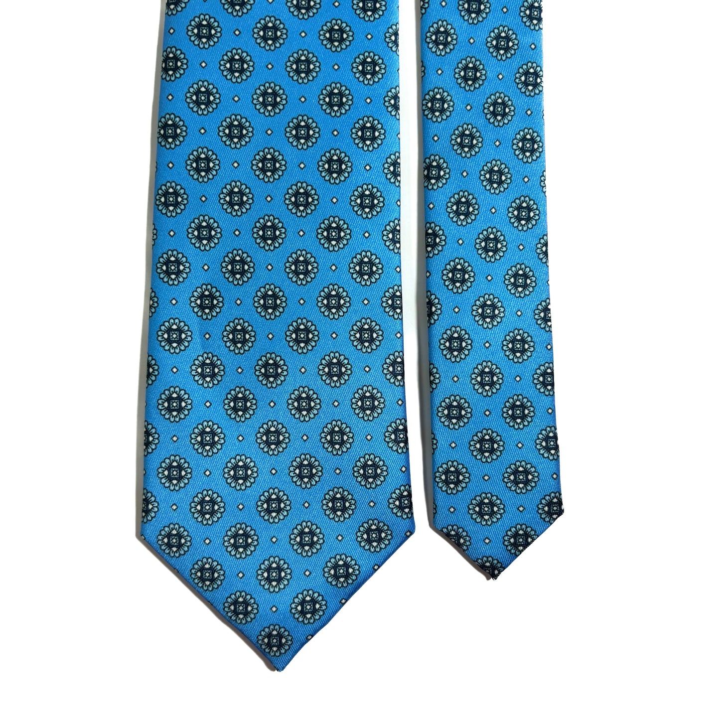 Sky Blue Geometric Printed Tie