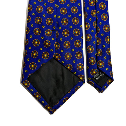 Royal Blue Large Floral Printed Tie