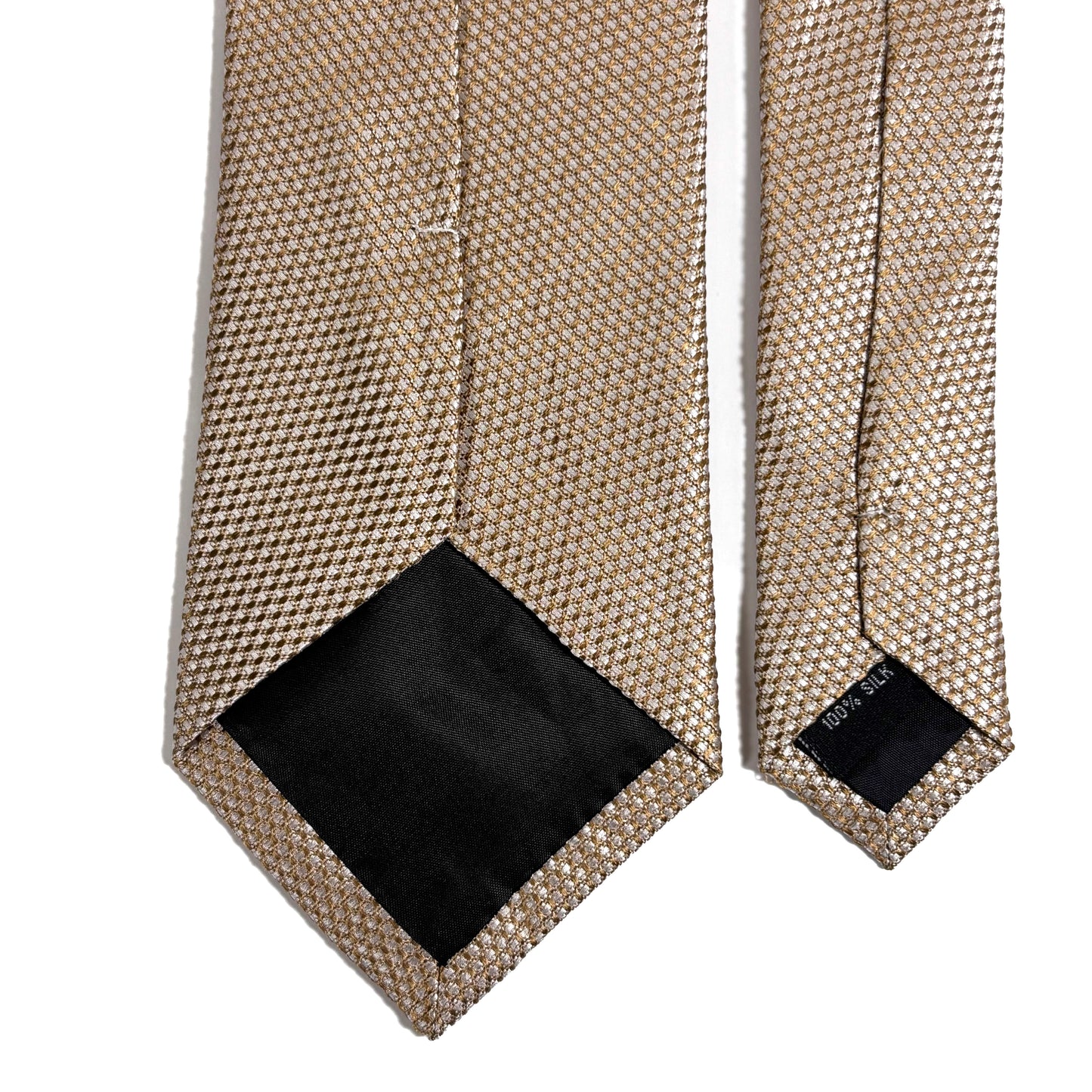Champagne Silk Grenadine Tie - Handmade