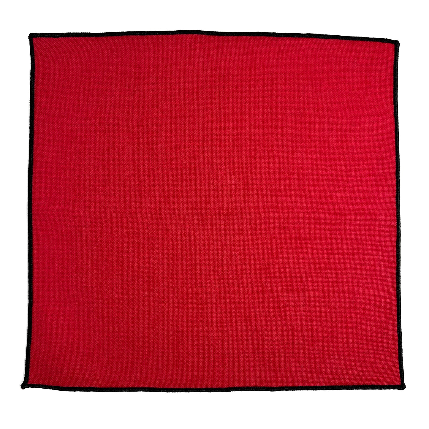 Red & Black Linen/Cotton Pocket Square