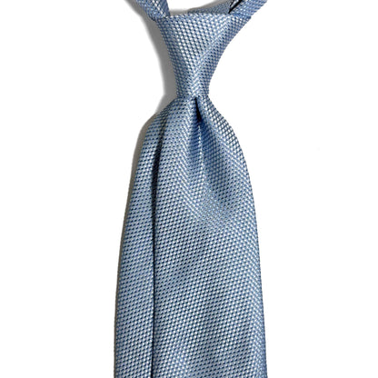 Sky Blue Silk Grenadine Tie - Handmade