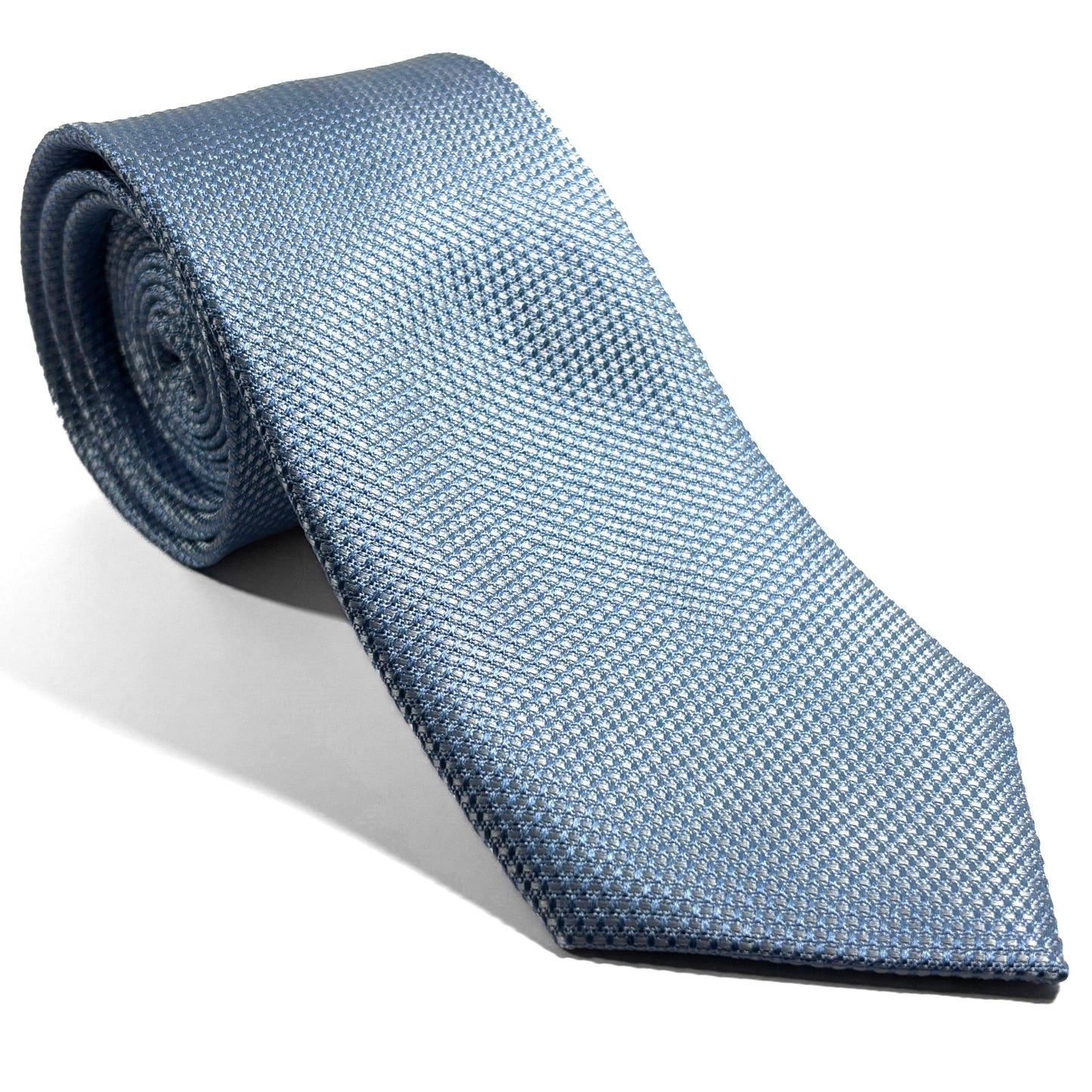 Sky Blue Silk Grenadine Tie - Handmade