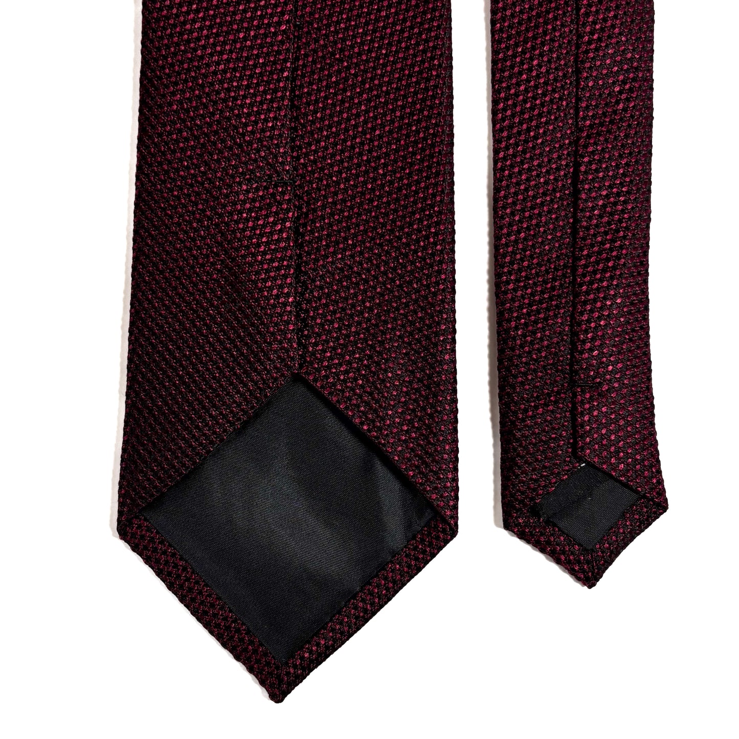 Garnet Burgundy Silk Grenadine Tie - Handmade