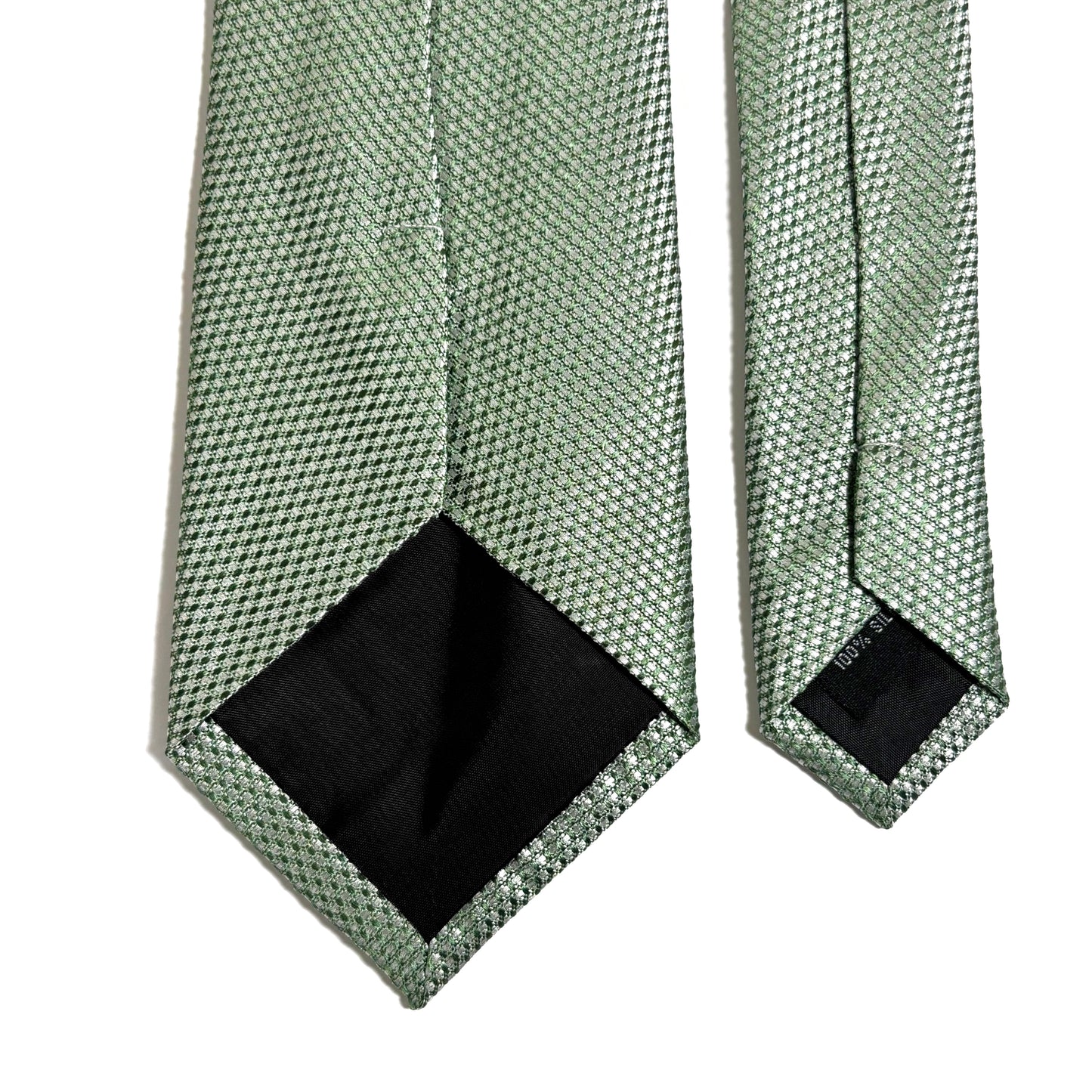Sage Green Silk Grenadine Tie - Handmade