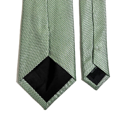 Sage Green Silk Grenadine Tie - Handmade