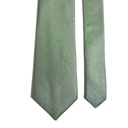 Sage Green Silk Grenadine Tie - Handmade