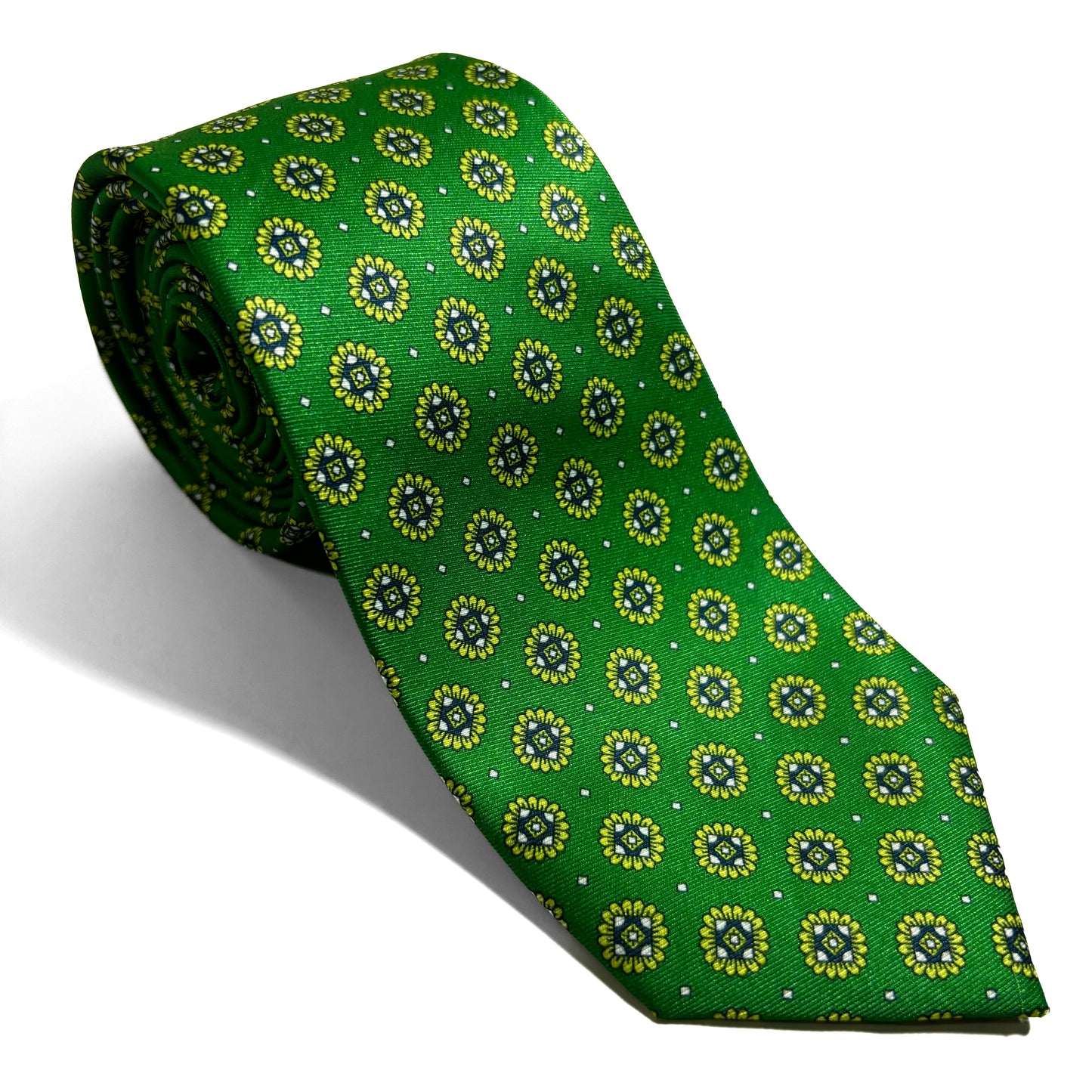 Apple Green Geometric Printed Tie