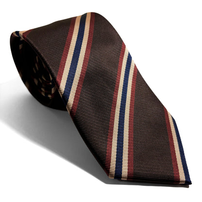 Brown Striped Repp Tie