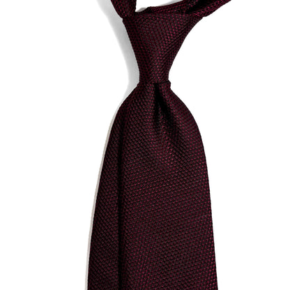 Garnet Burgundy Silk Grenadine Tie - Handmade
