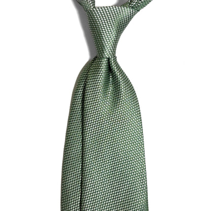 Sage Green Silk Grenadine Tie - Handmade