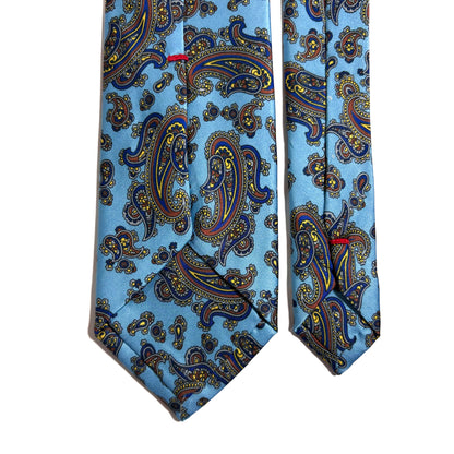 Light Blue Paisley Printed Tie