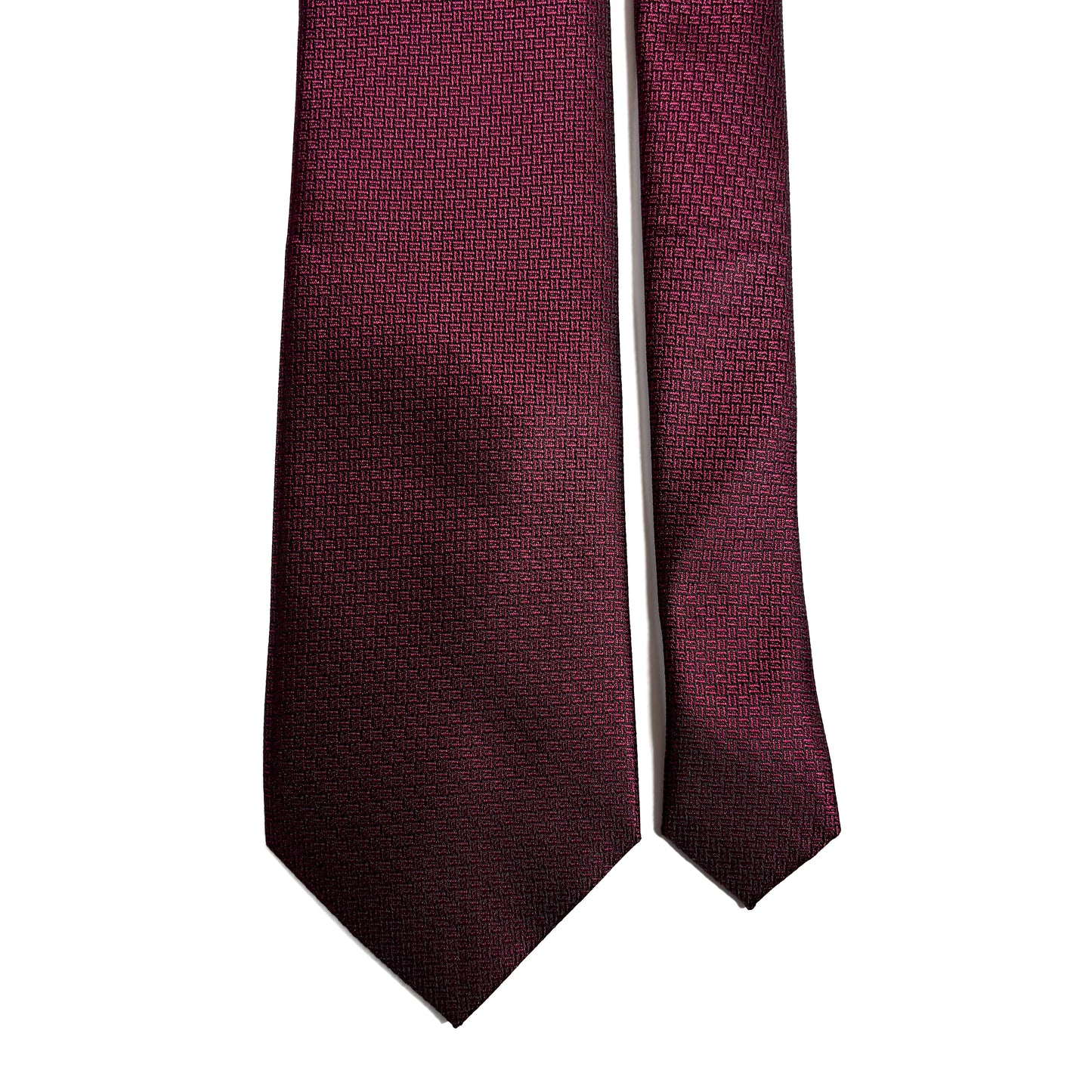 Burgundy Micro-Geometric Jacquard Tie