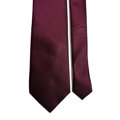 Burgundy Micro-Geometric Jacquard Tie