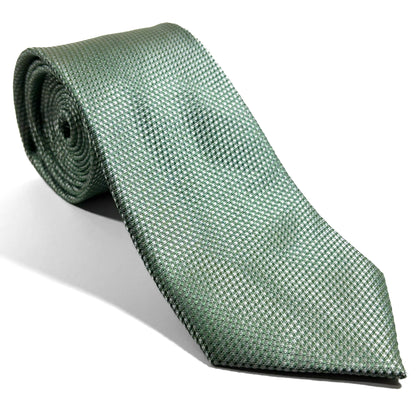Sage Green Silk Grenadine Tie - Handmade