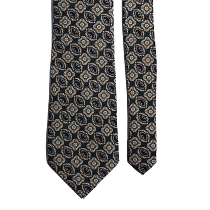 Gray Geometric Wool Tie