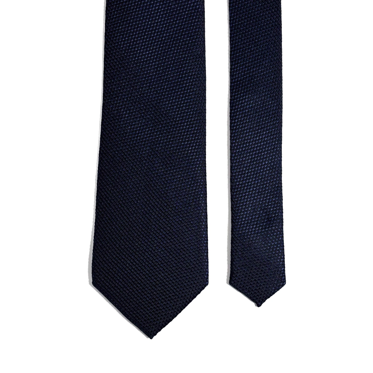 Midnight Blue Silk Grenadine Tie - Handmade