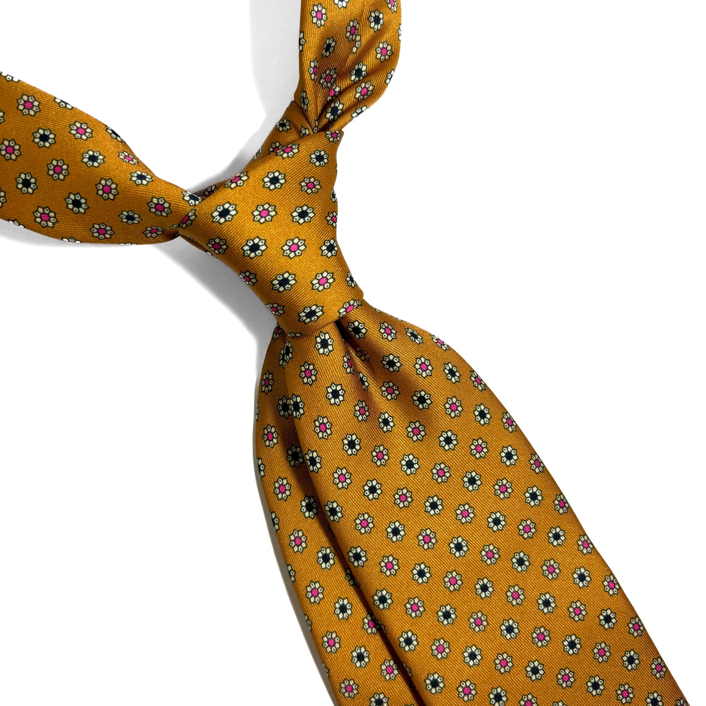 Yellow Floral Printed Tie