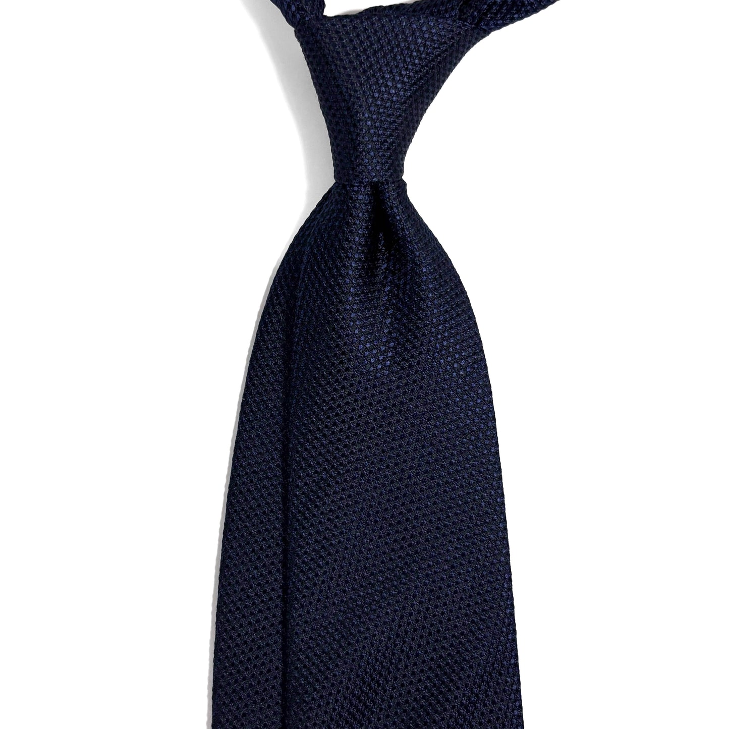 Midnight Blue Silk Grenadine Tie - Handmade