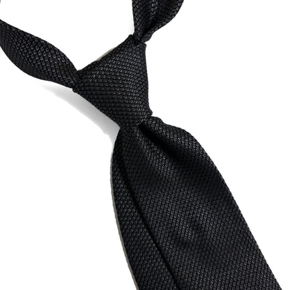 Charcoal Gray Silk Grenadine Tie (Handmade)