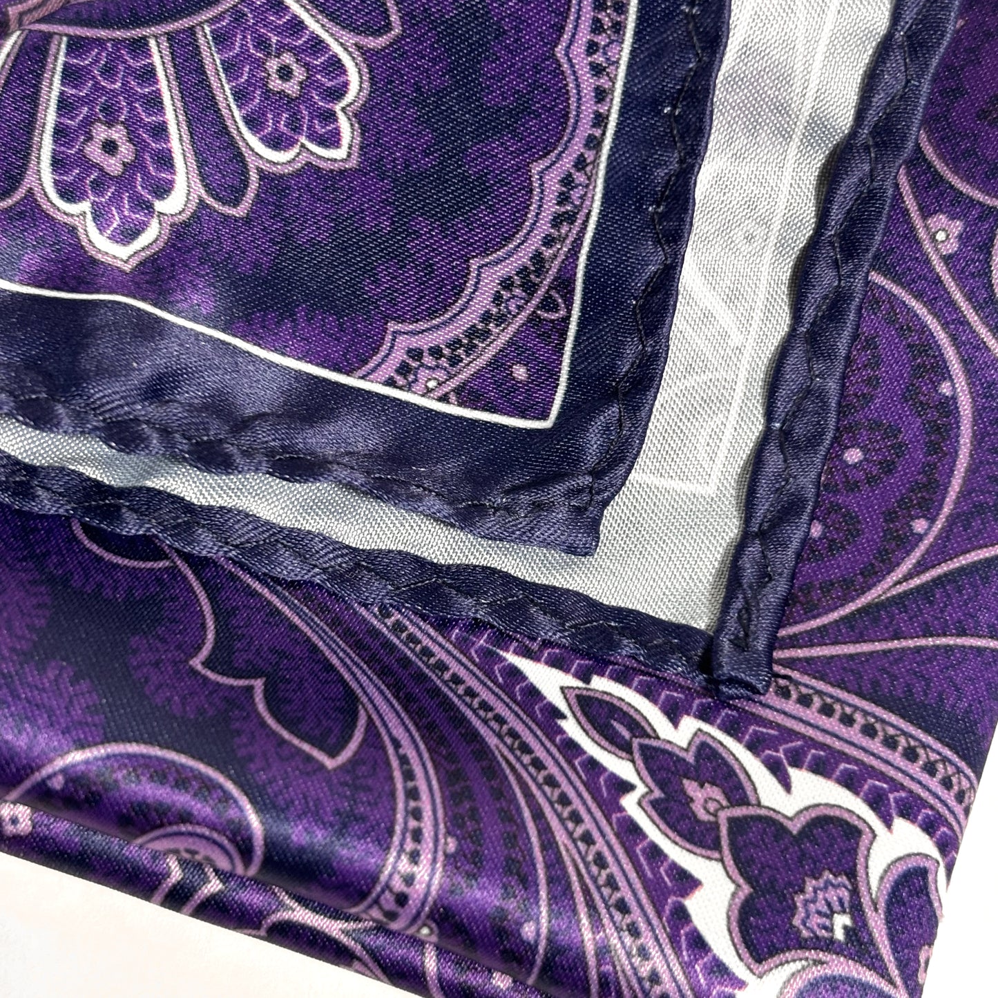 Purple Paisley Pocket Square