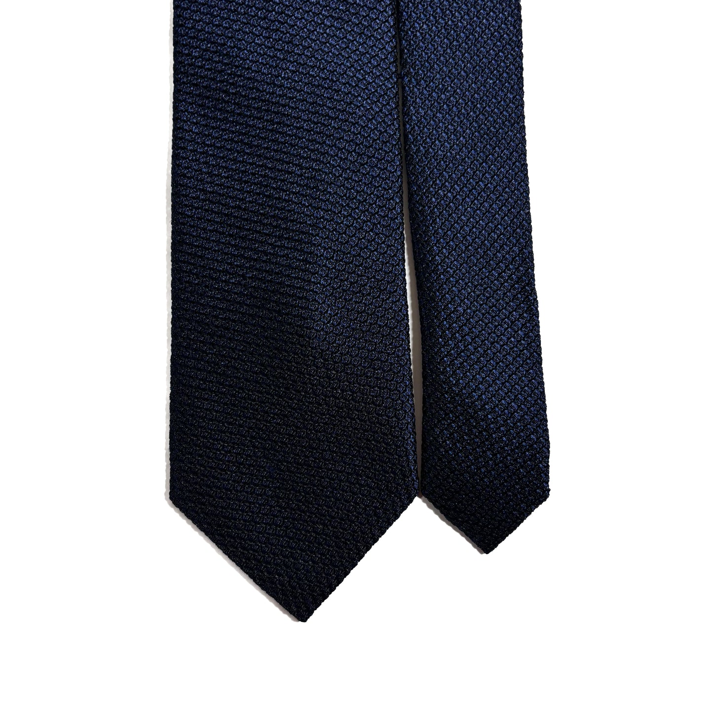 Navy Blue Silk Grenadine Tie (Handmade)