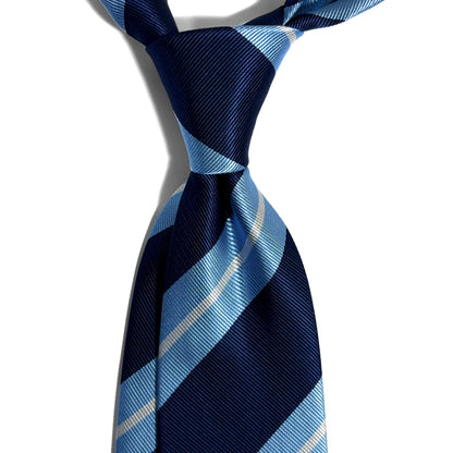 Navy & Light Blue Striped Repp Tie