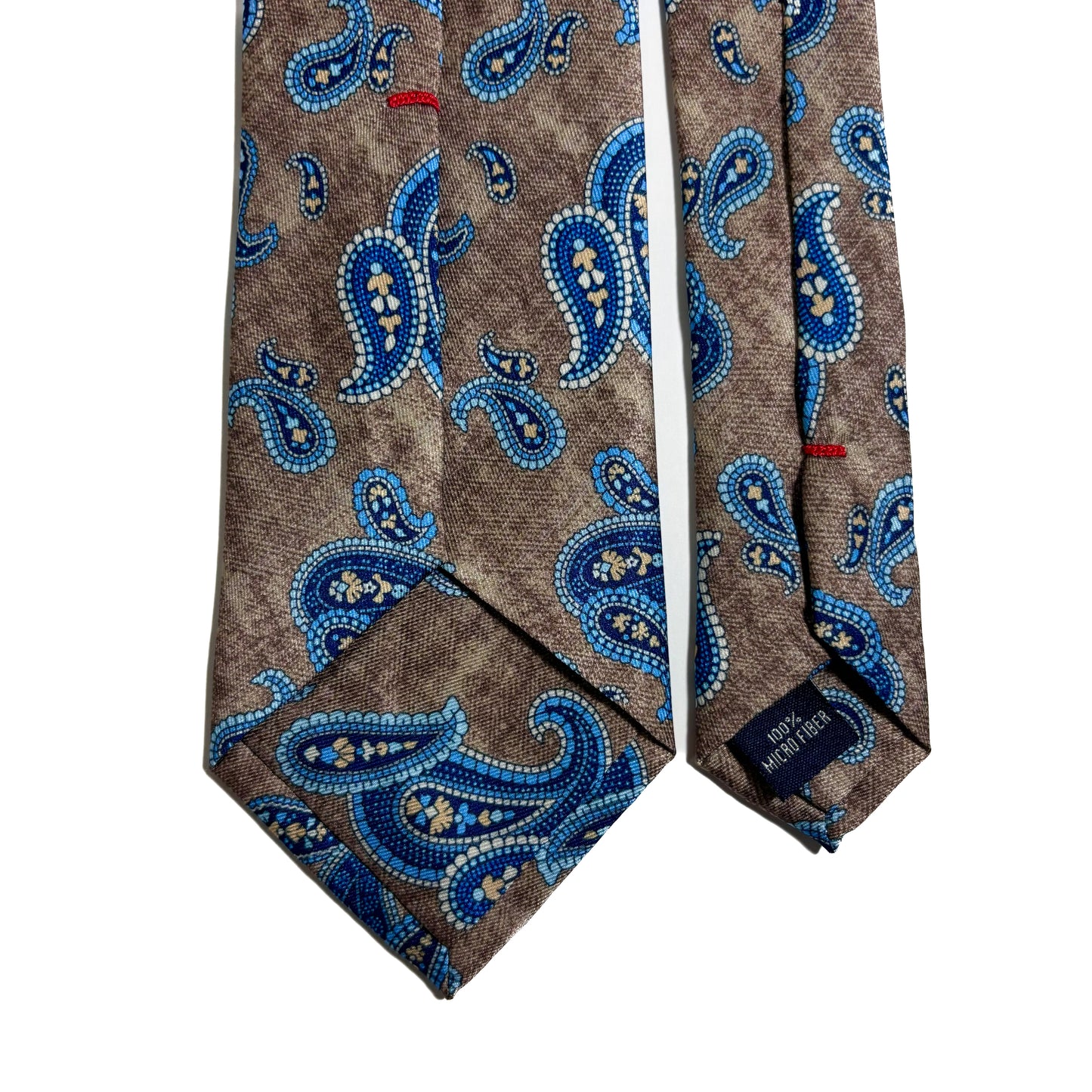 Brown & Blue Paisley Printed Tie