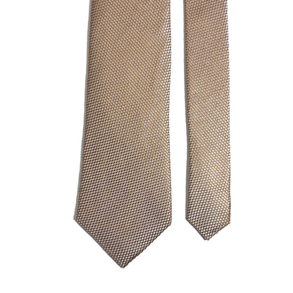 Champagne Silk Grenadine Tie - Handmade