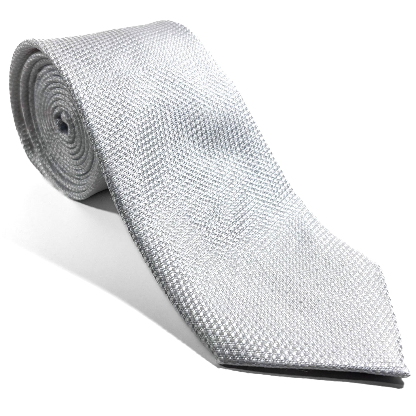 White Silk Grenadine Tie - Handmade