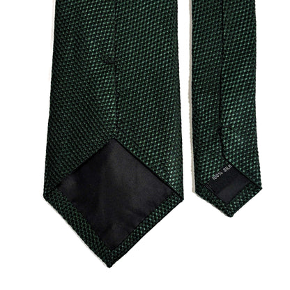 Forest Green Silk Grenadine Tie - Handmade