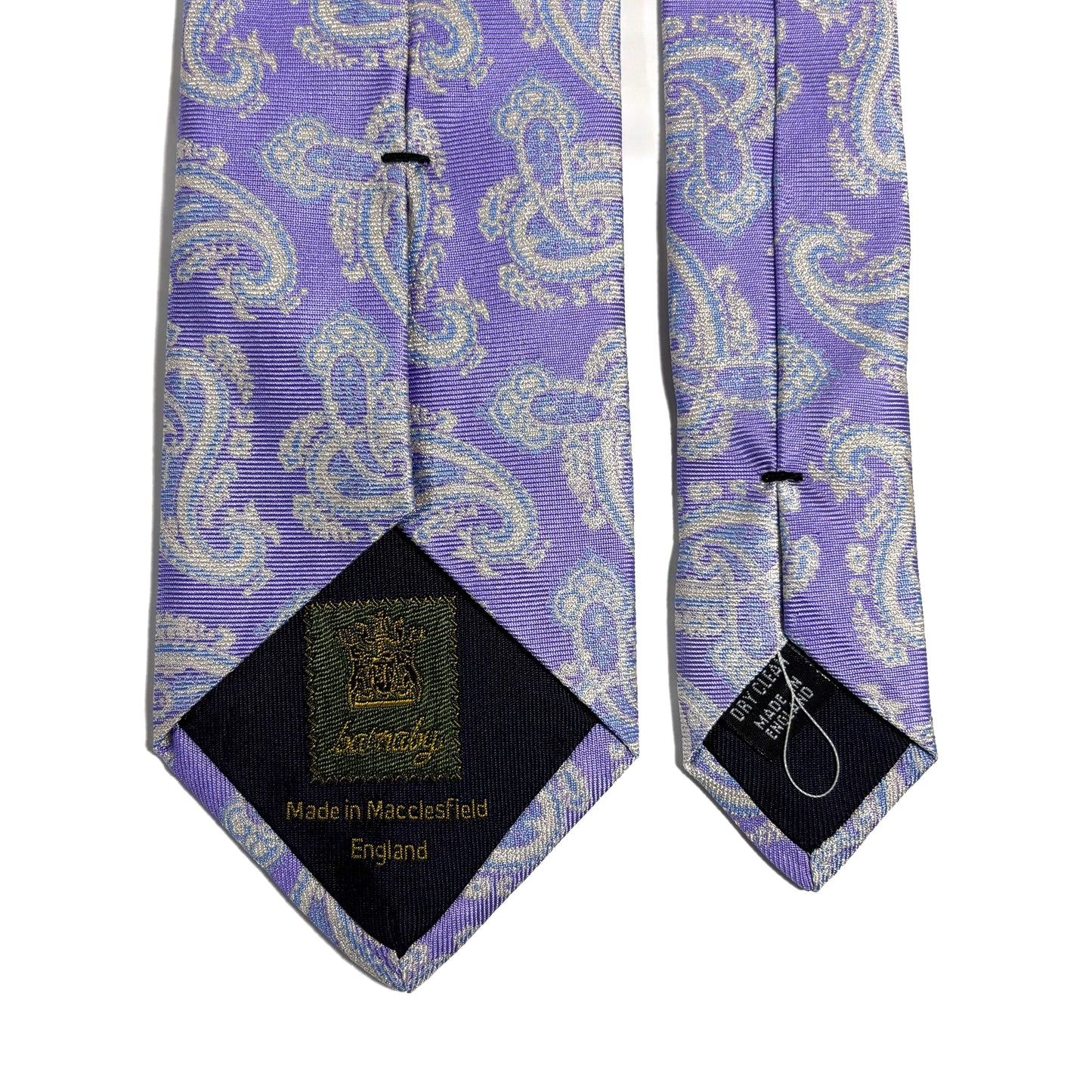 Light Purple Paisley Silk Jacquard Tie - Handmade in England