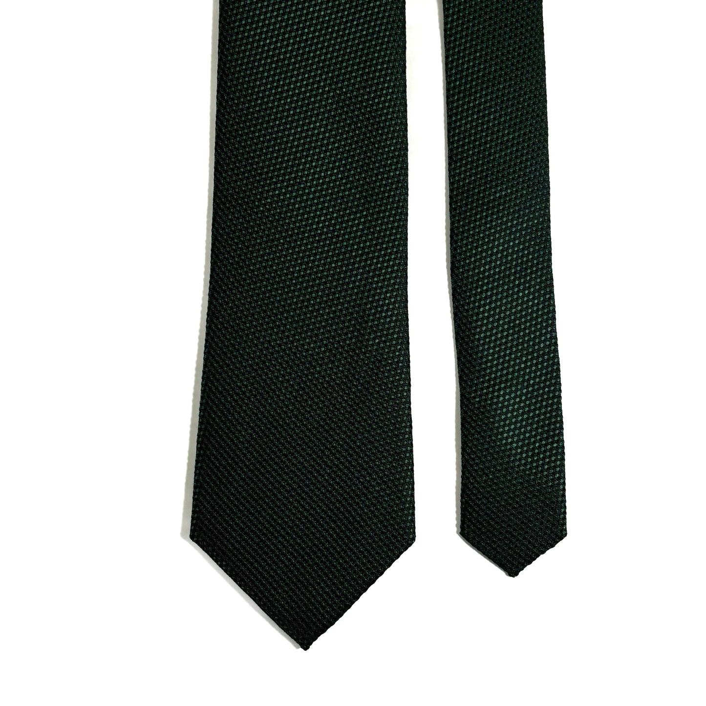 Forest Green Silk Grenadine Tie - Handmade
