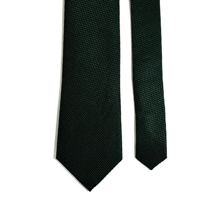 Forest Green Silk Grenadine Tie - Handmade