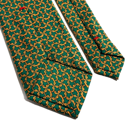 Green Chain-Link Printed Tie