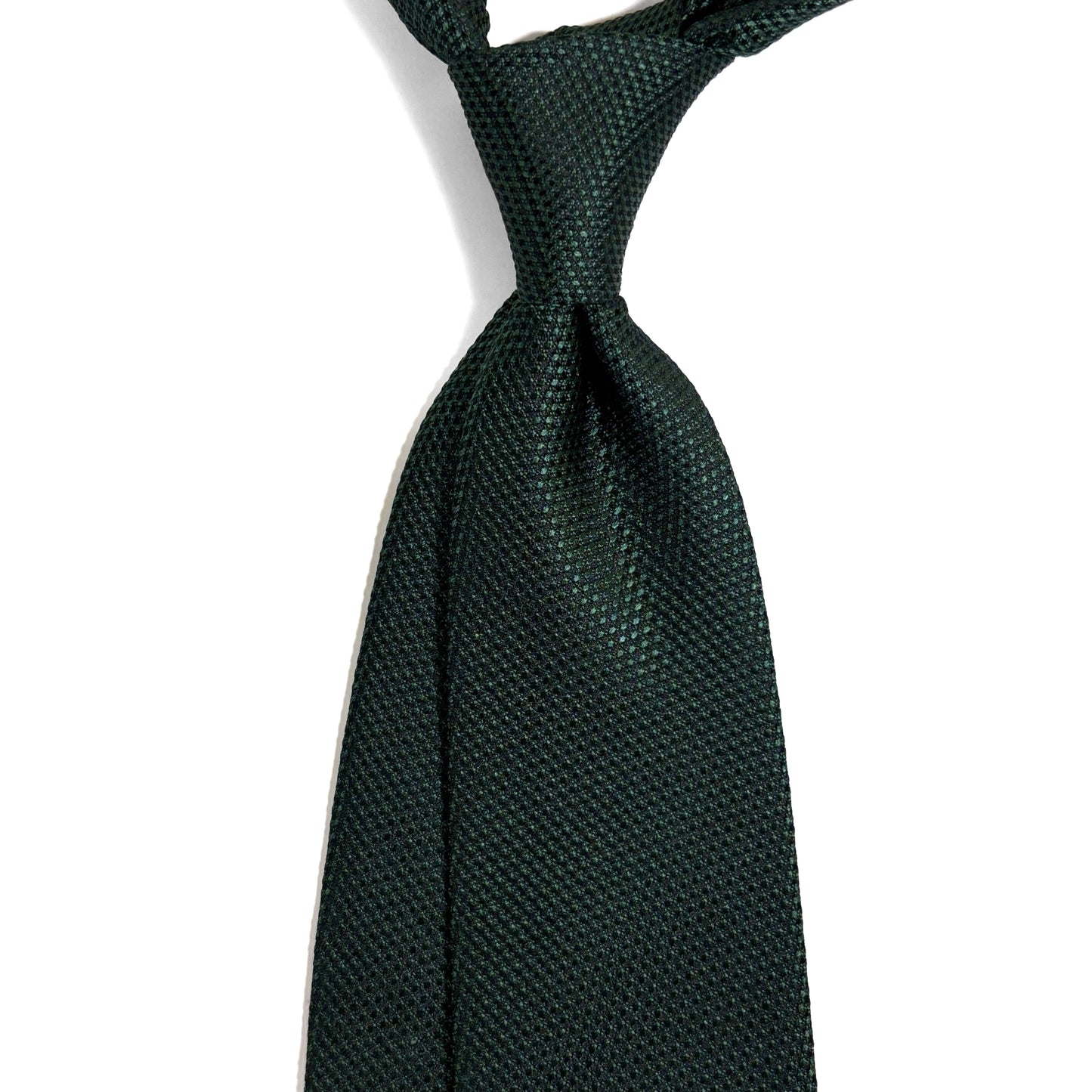 Forest Green Silk Grenadine Tie - Handmade