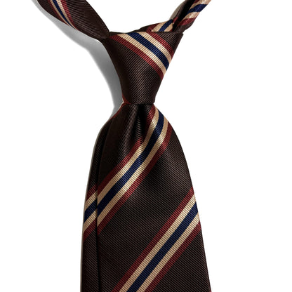 Brown Striped Repp Tie